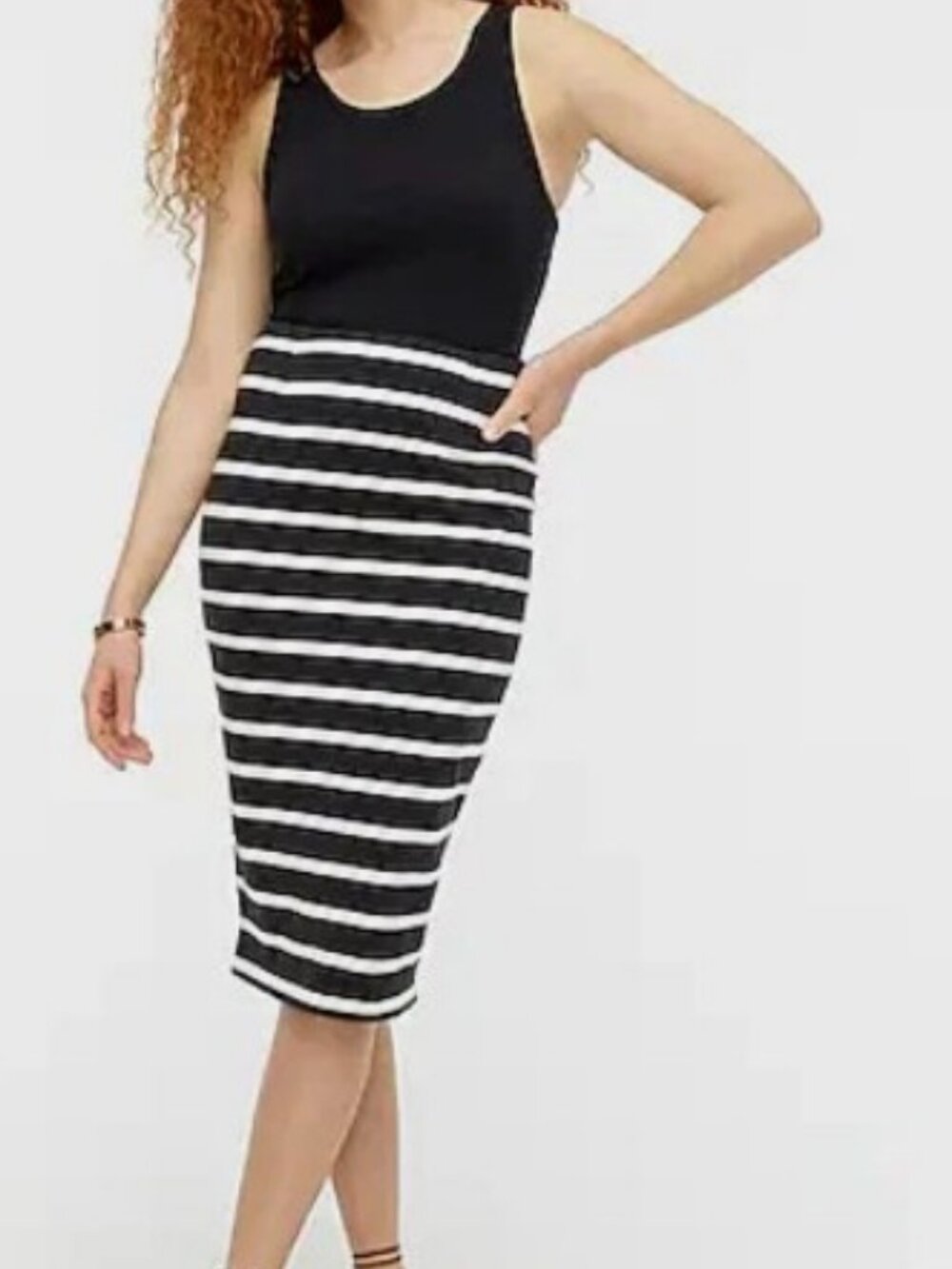 J. CREW Knit pencil skirt in stripe